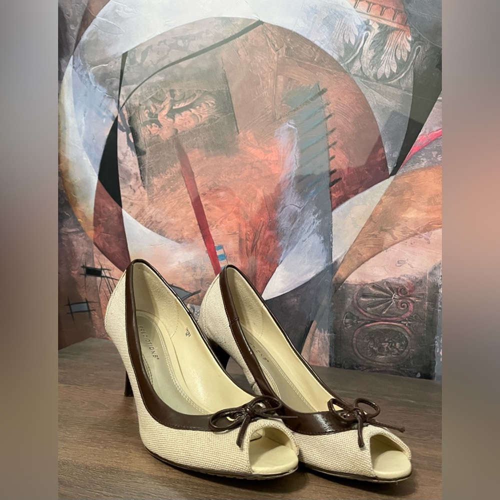 Peep-Toe Heels with Bow Accent from Predictions